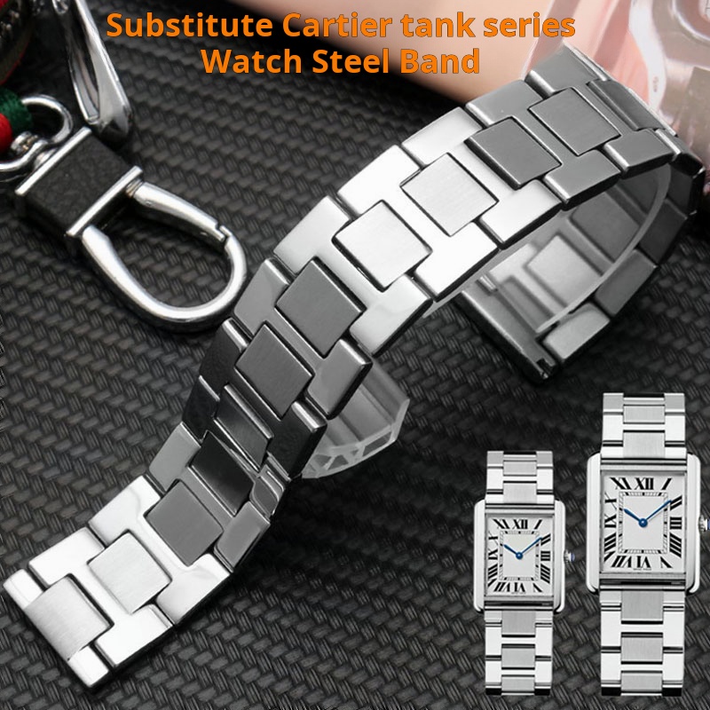 Cartier Watch Tank - Correa de reloj de acero inoxidable
