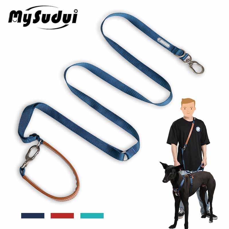 Leather Strap Quick Release - Mysudui-Correa de entrenamiento multifunción para perros,