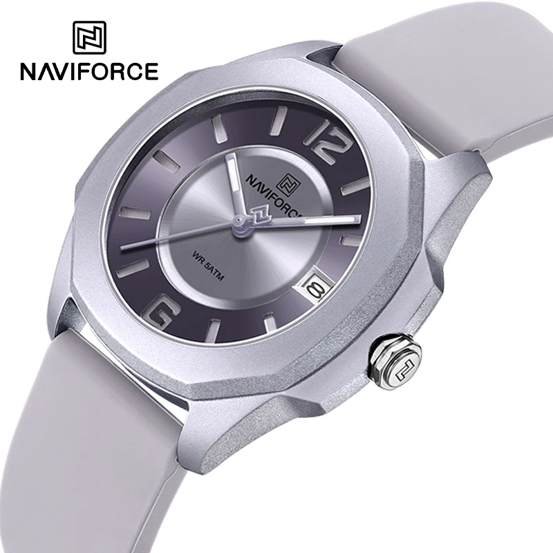 Silicone Band Women - Reloj NAVIFORCE 7107 para mujer, reloj