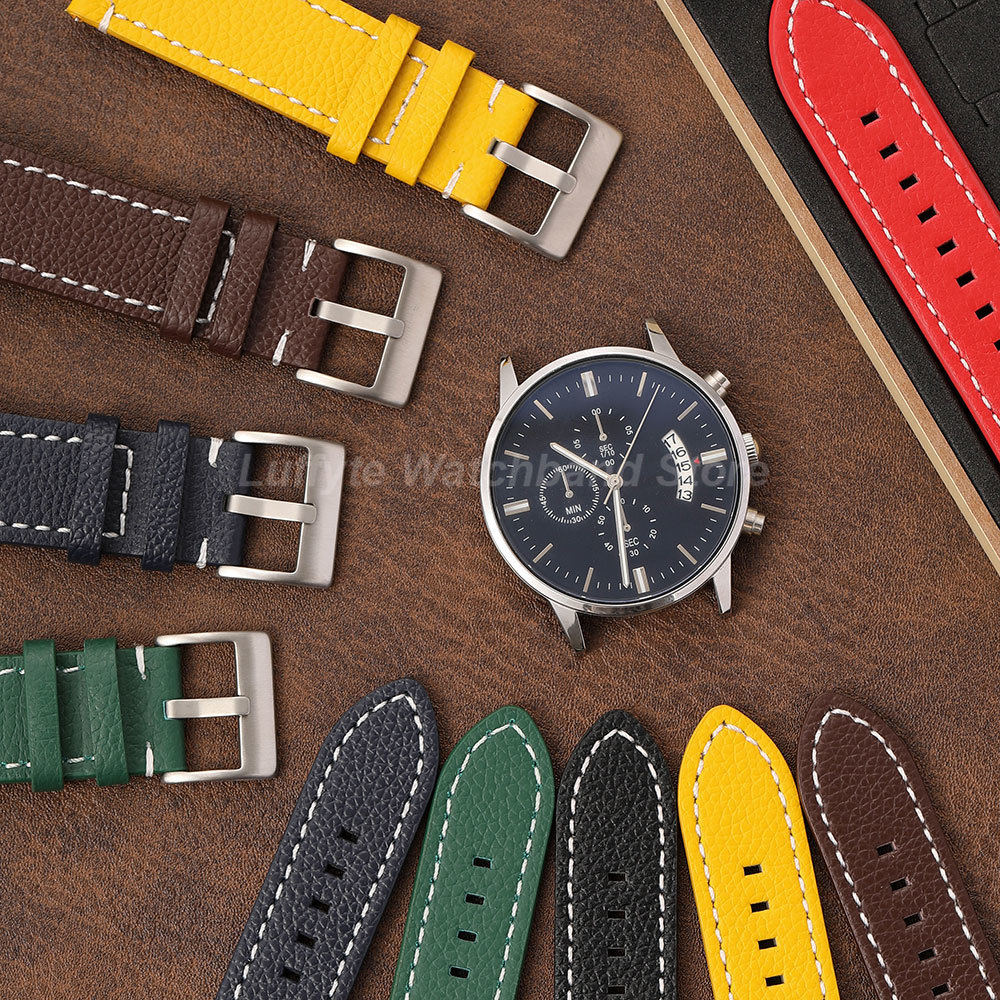 Correa de textura de lichi de  - Leather Strap Quick Release reseña y precio