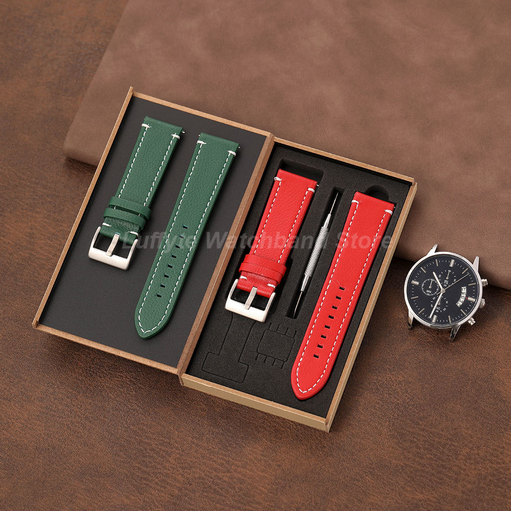 Correa de textura de lichi de  - Leather Strap Quick Release reseña y precio