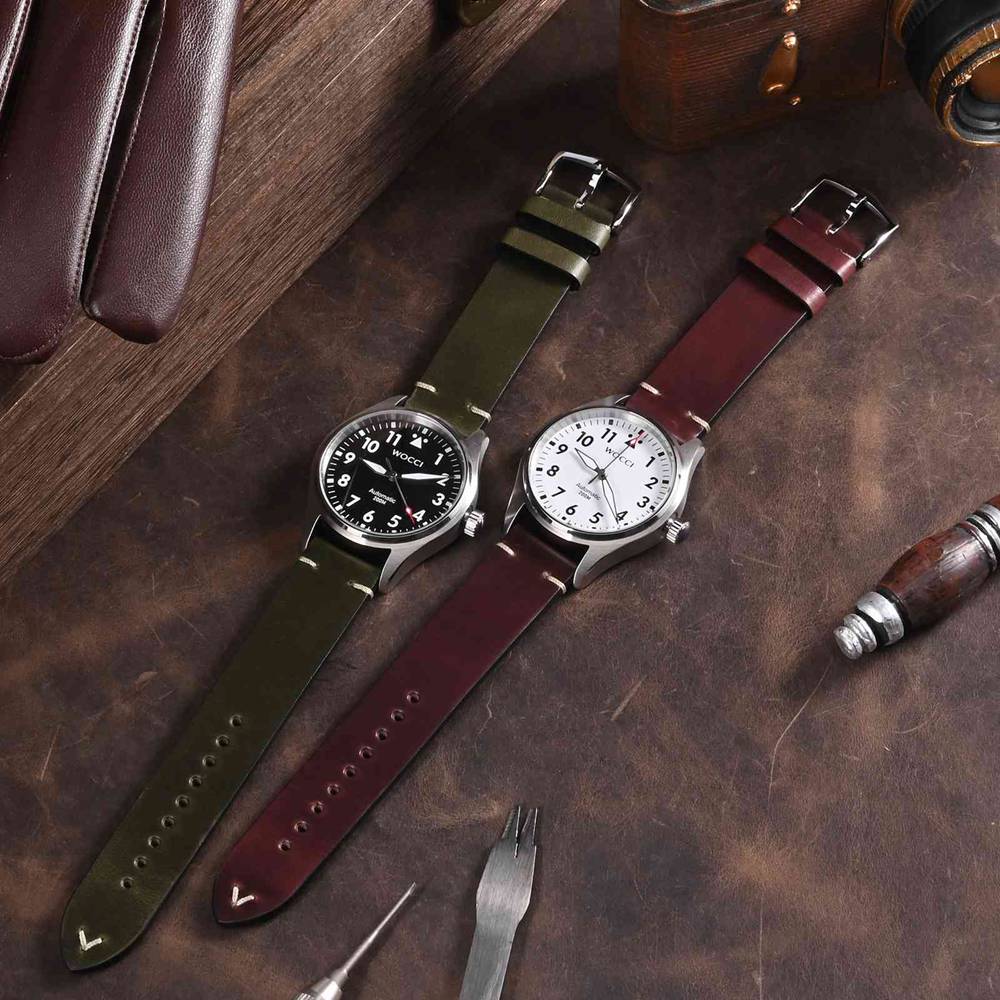 WOCCI correas de reloj de cuer - Leather Strap Quick Release reseña y precio